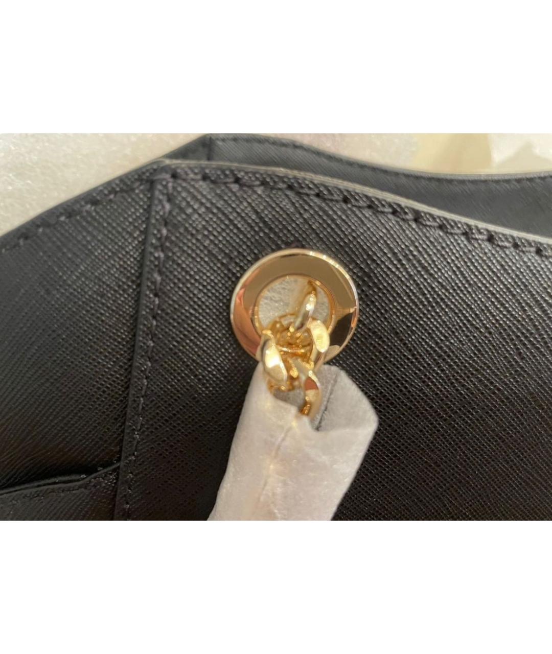 MICHAEL KORS Черная кожаная сумка тоут, фото 7