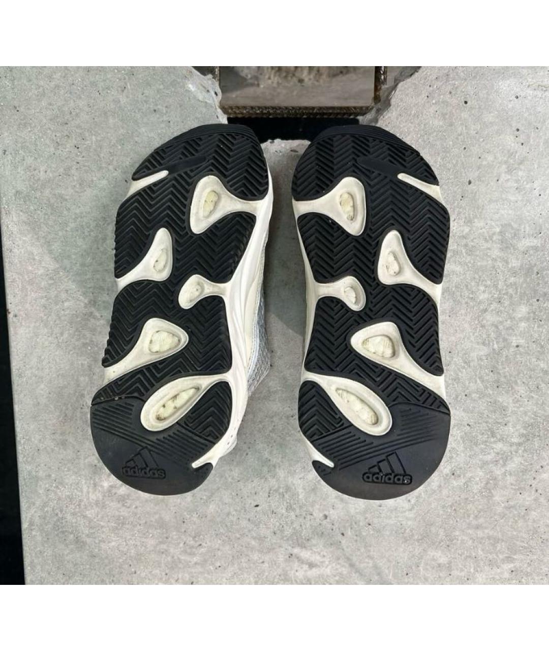 ADIDAS YEEZY Белые замшевые низкие кроссовки / кеды, фото 4