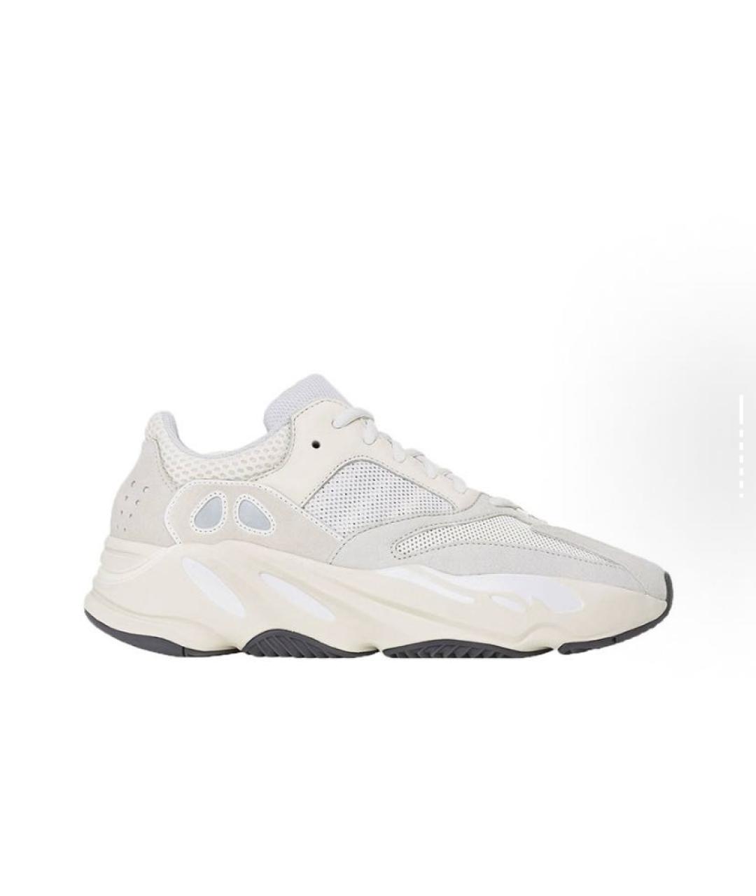 ADIDAS YEEZY Белые замшевые низкие кроссовки / кеды, фото 5