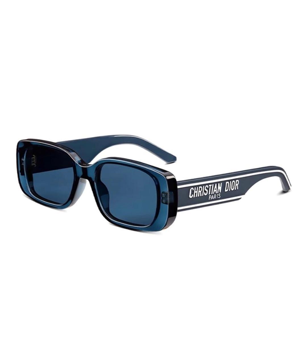 CHRISTIAN DIOR Синие пластиковые солнцезащитные очки, фото 2