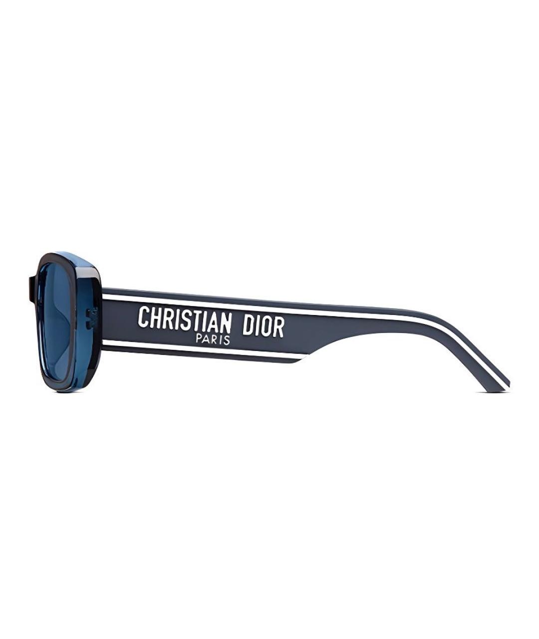 CHRISTIAN DIOR Синие пластиковые солнцезащитные очки, фото 3