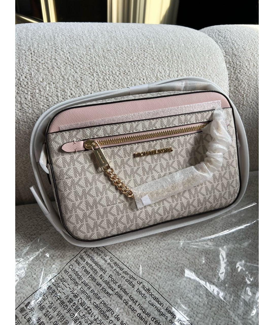 MICHAEL KORS Белая сумка через плечо, фото 8