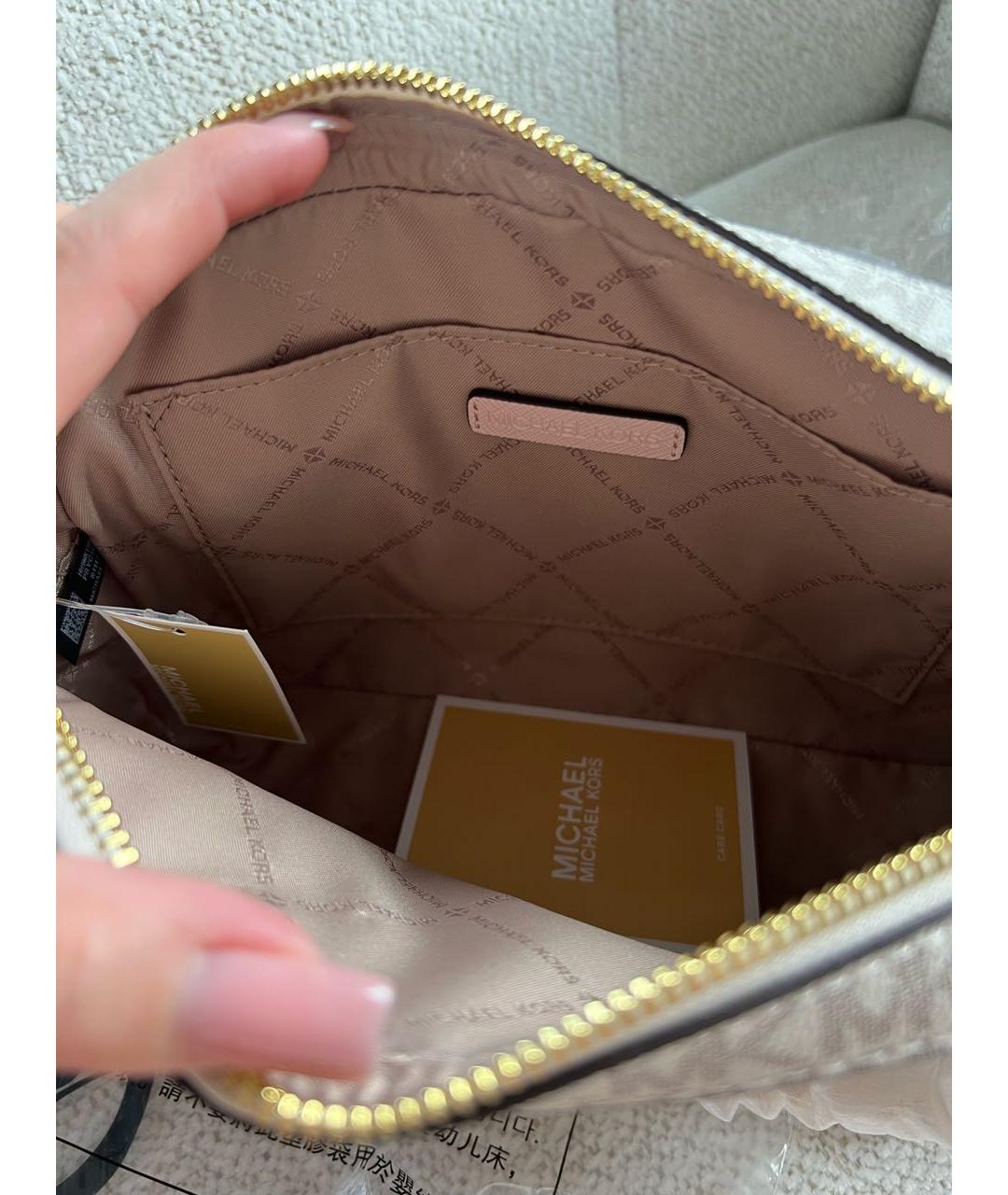 MICHAEL KORS Белая сумка через плечо, фото 4