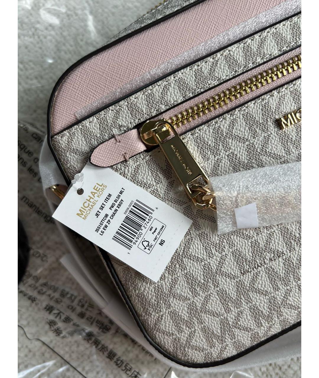 MICHAEL KORS Белая сумка через плечо, фото 6