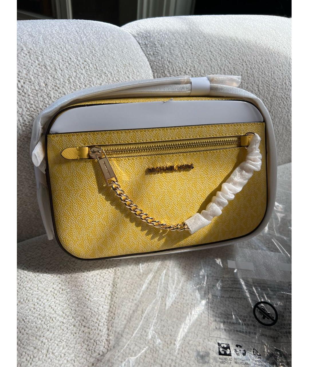 MICHAEL KORS Желтая сумка через плечо, фото 8