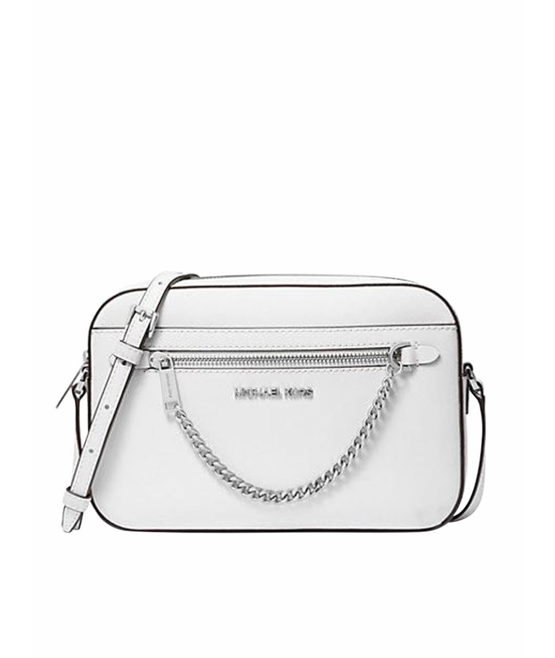 MICHAEL KORS Белая кожаная сумка через плечо, фото 1