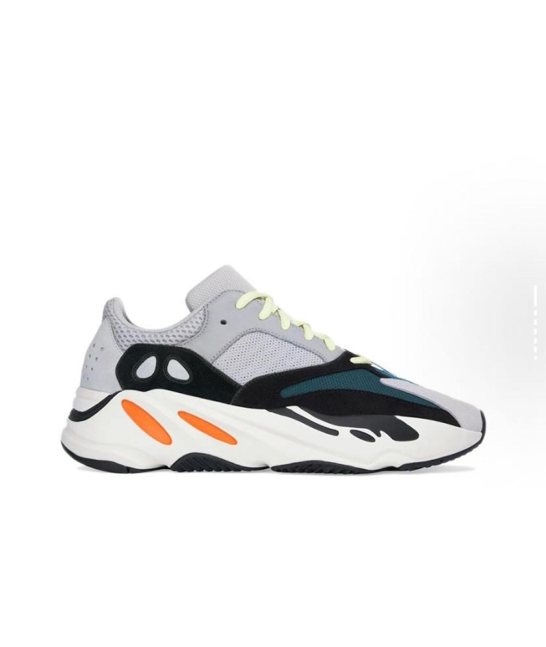 ADIDAS YEEZY Белые замшевые низкие кроссовки / кеды, фото 6