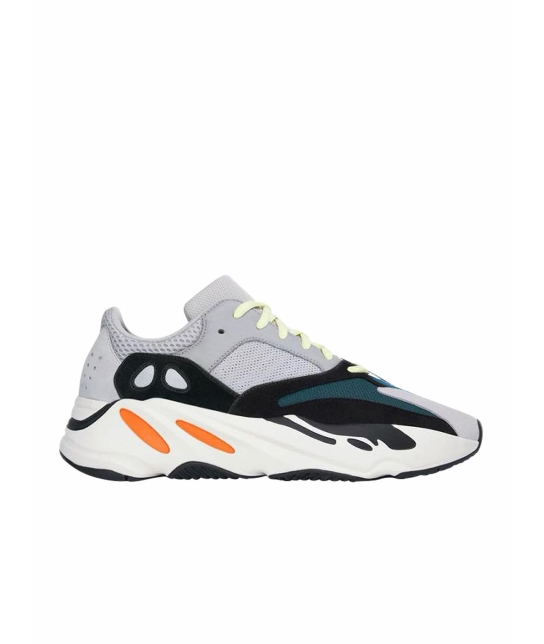 ADIDAS YEEZY Белые замшевые низкие кроссовки / кеды, фото 1