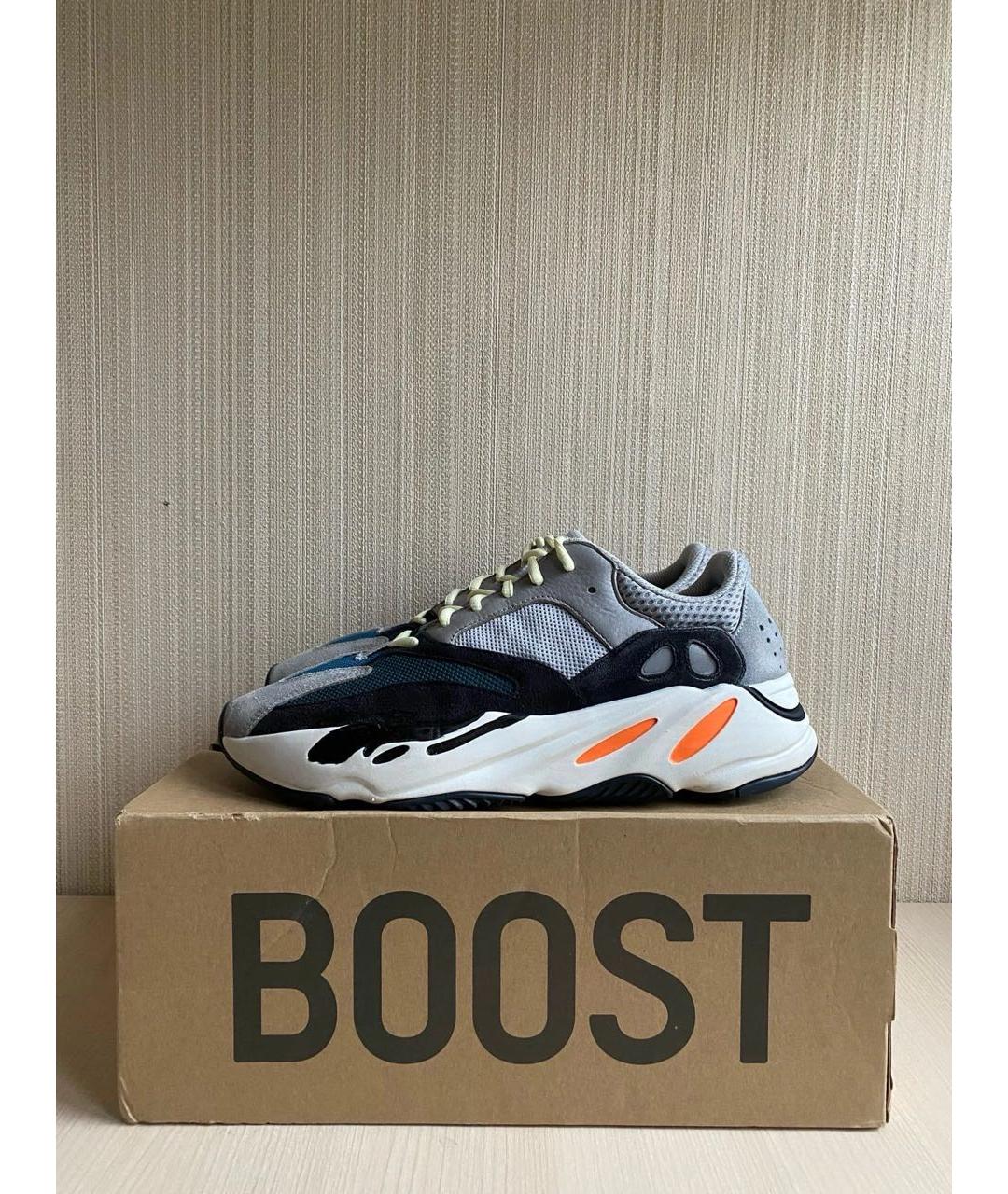 ADIDAS YEEZY Белые замшевые низкие кроссовки / кеды, фото 4