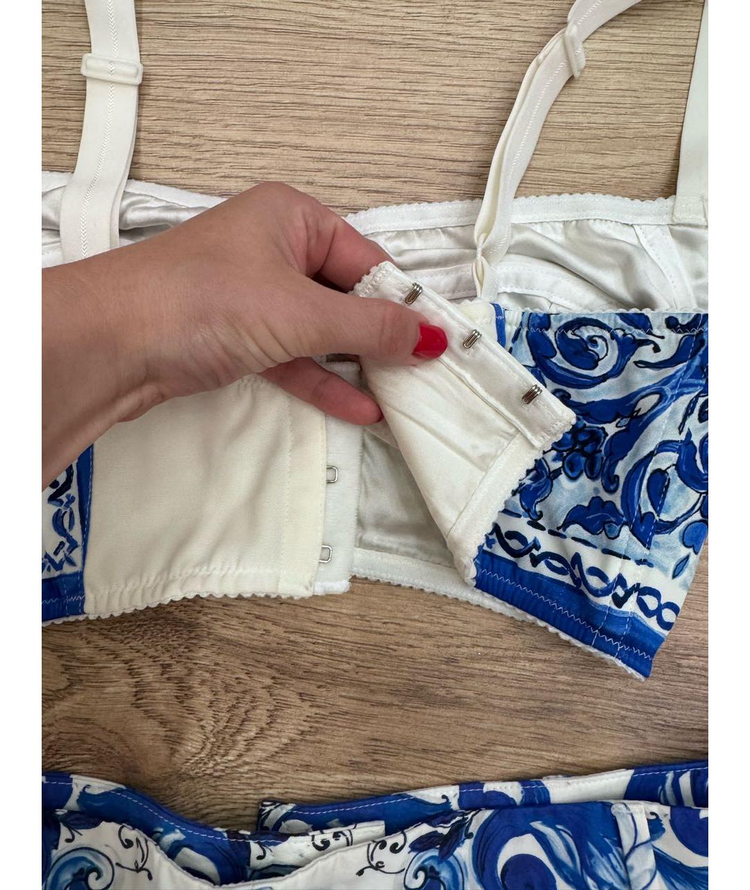 DOLCE&GABBANA Голубой хлопковый костюм с брюками, фото 7