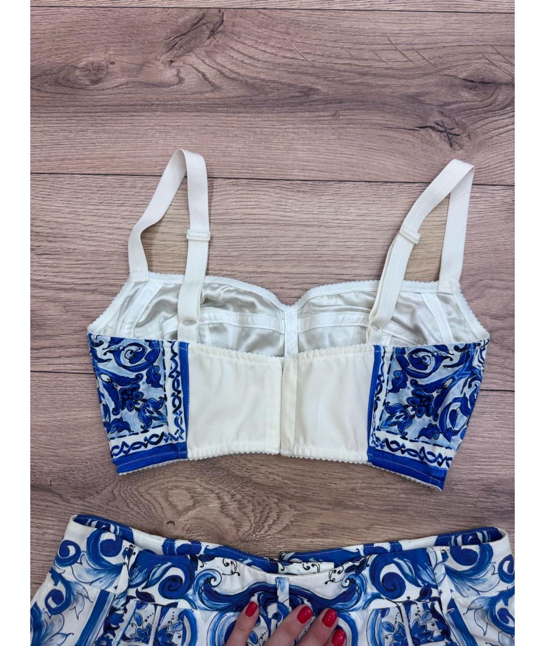DOLCE&GABBANA Голубой хлопковый костюм с брюками, фото 8