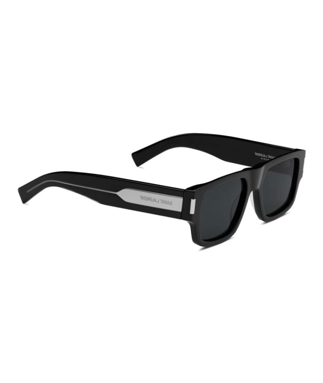 SAINT LAURENT Черные пластиковые солнцезащитные очки, фото 3