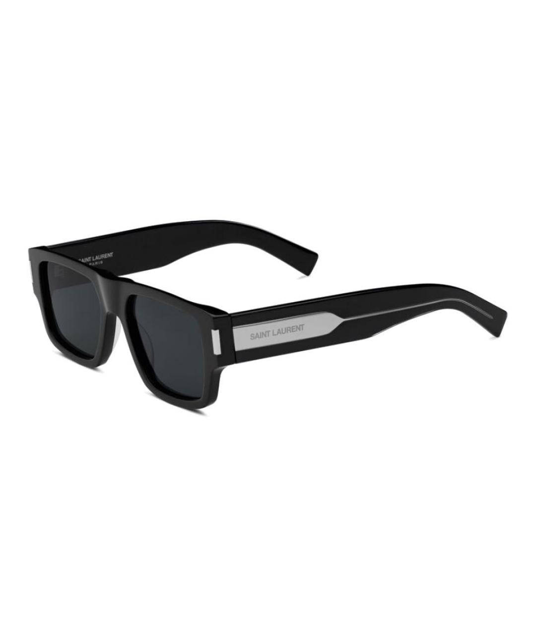 SAINT LAURENT Черные пластиковые солнцезащитные очки, фото 1