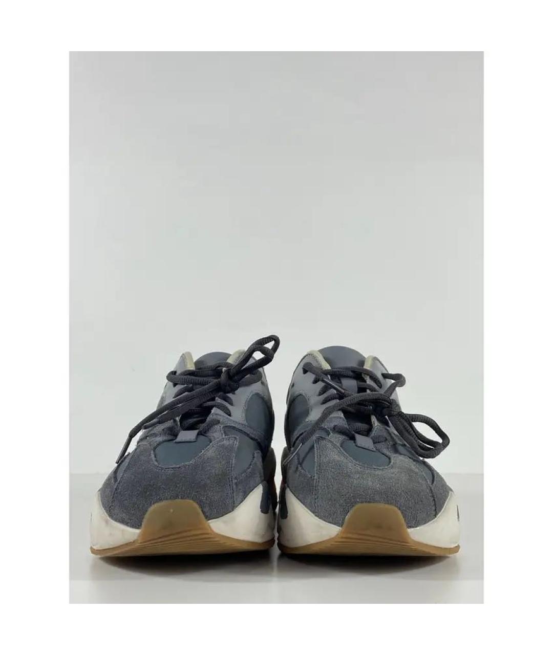 ADIDAS YEEZY Серые замшевые низкие кроссовки / кеды, фото 4