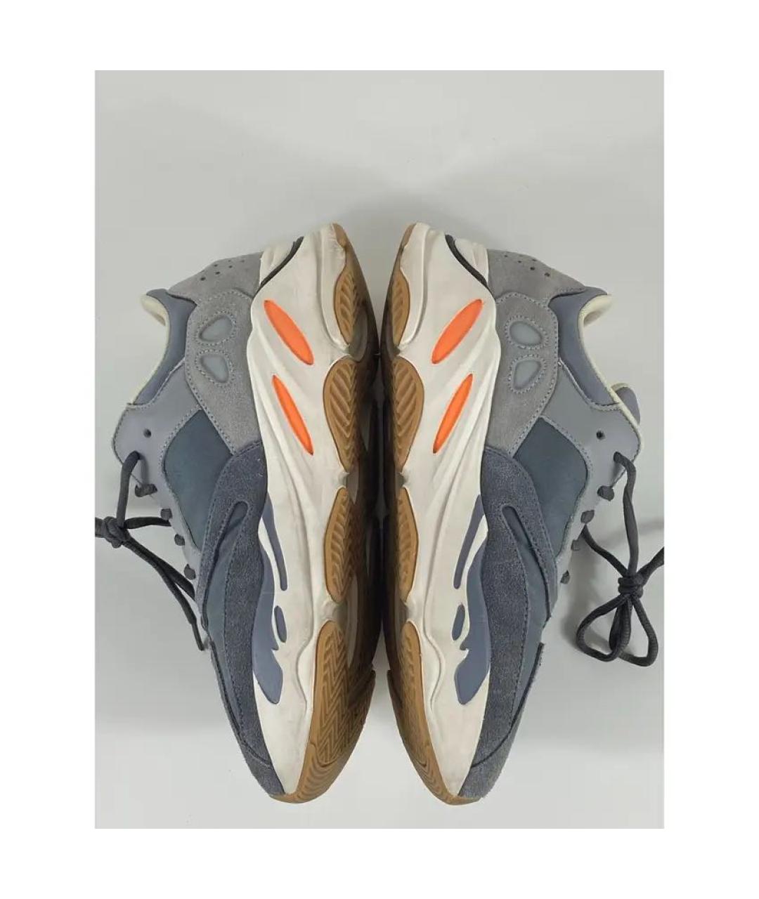 ADIDAS YEEZY Серые замшевые низкие кроссовки / кеды, фото 5