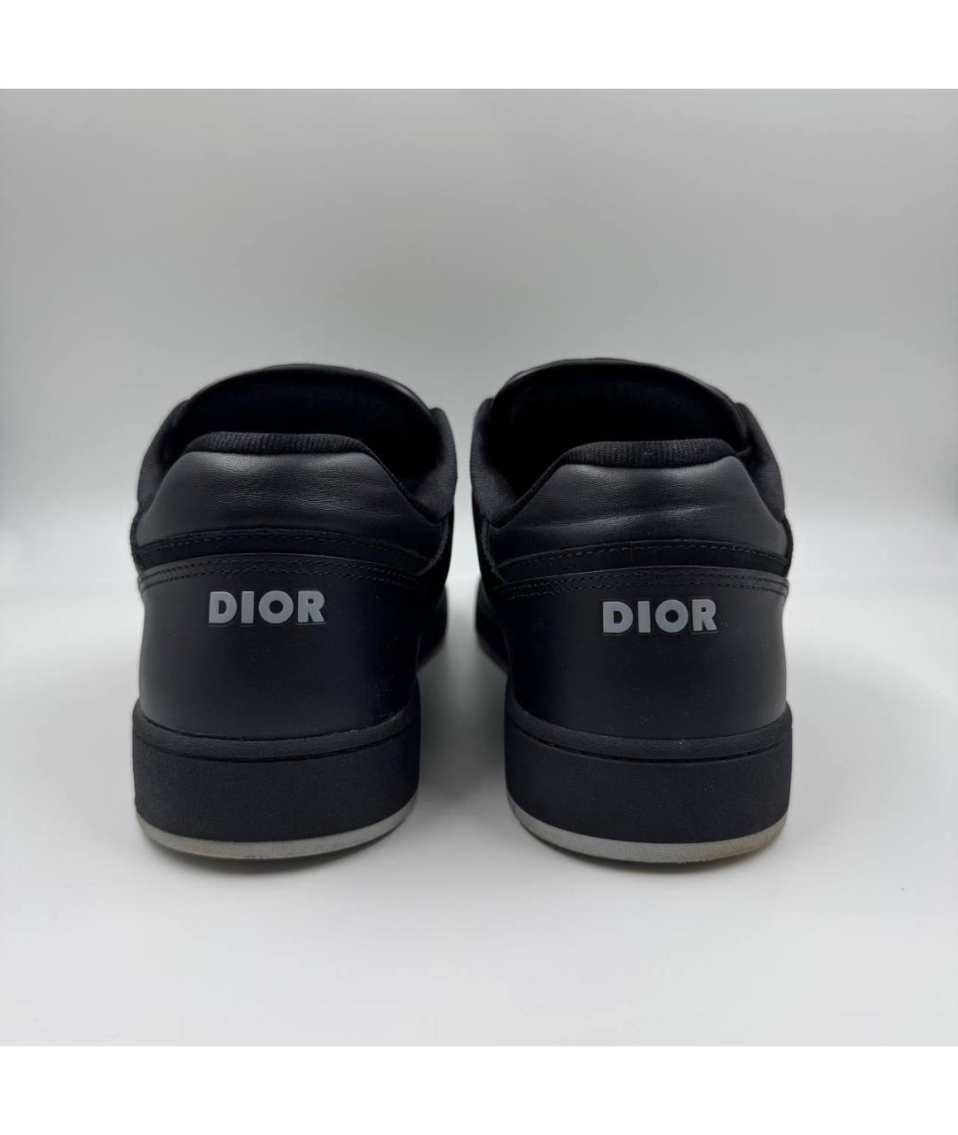 CHRISTIAN DIOR Черные кожаные низкие кроссовки / кеды, фото 5