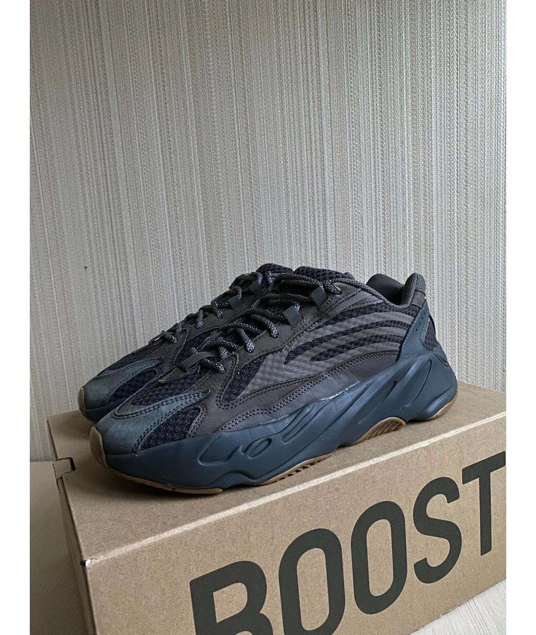 ADIDAS YEEZY Коричневые замшевые низкие кроссовки / кеды, фото 3