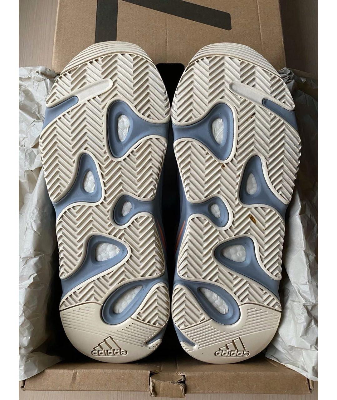 ADIDAS YEEZY Голубые замшевые низкие кроссовки / кеды, фото 5