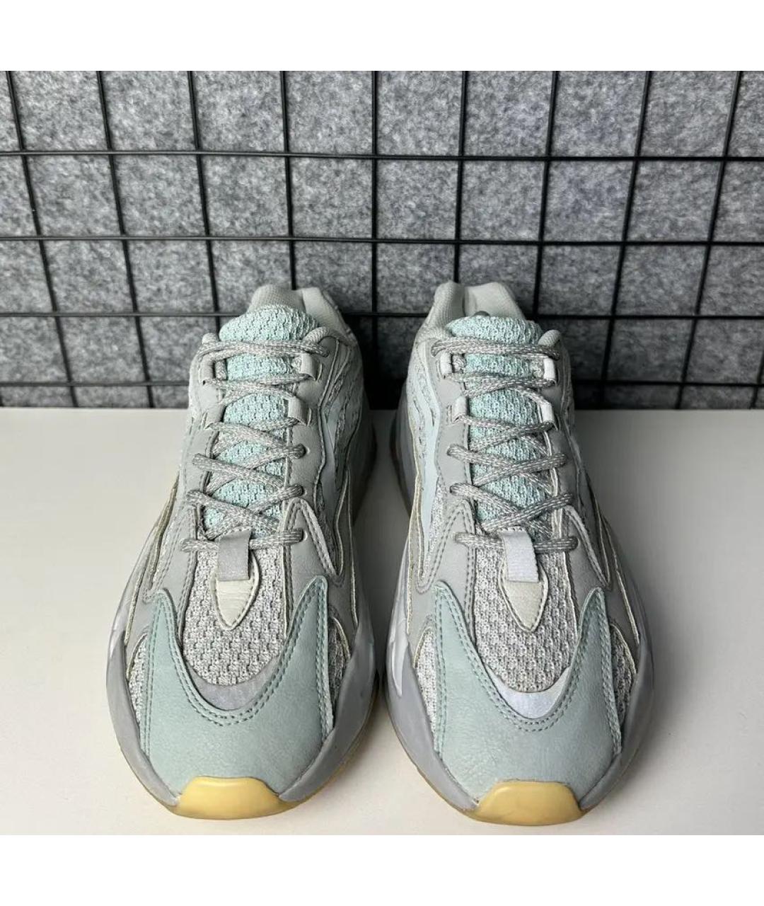 ADIDAS YEEZY Голубые замшевые низкие кроссовки / кеды, фото 4