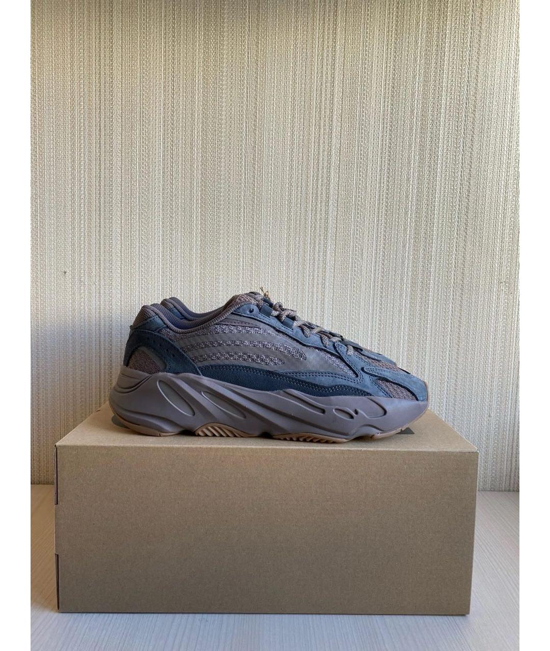 ADIDAS YEEZY Коричневые замшевые низкие кроссовки / кеды, фото 3