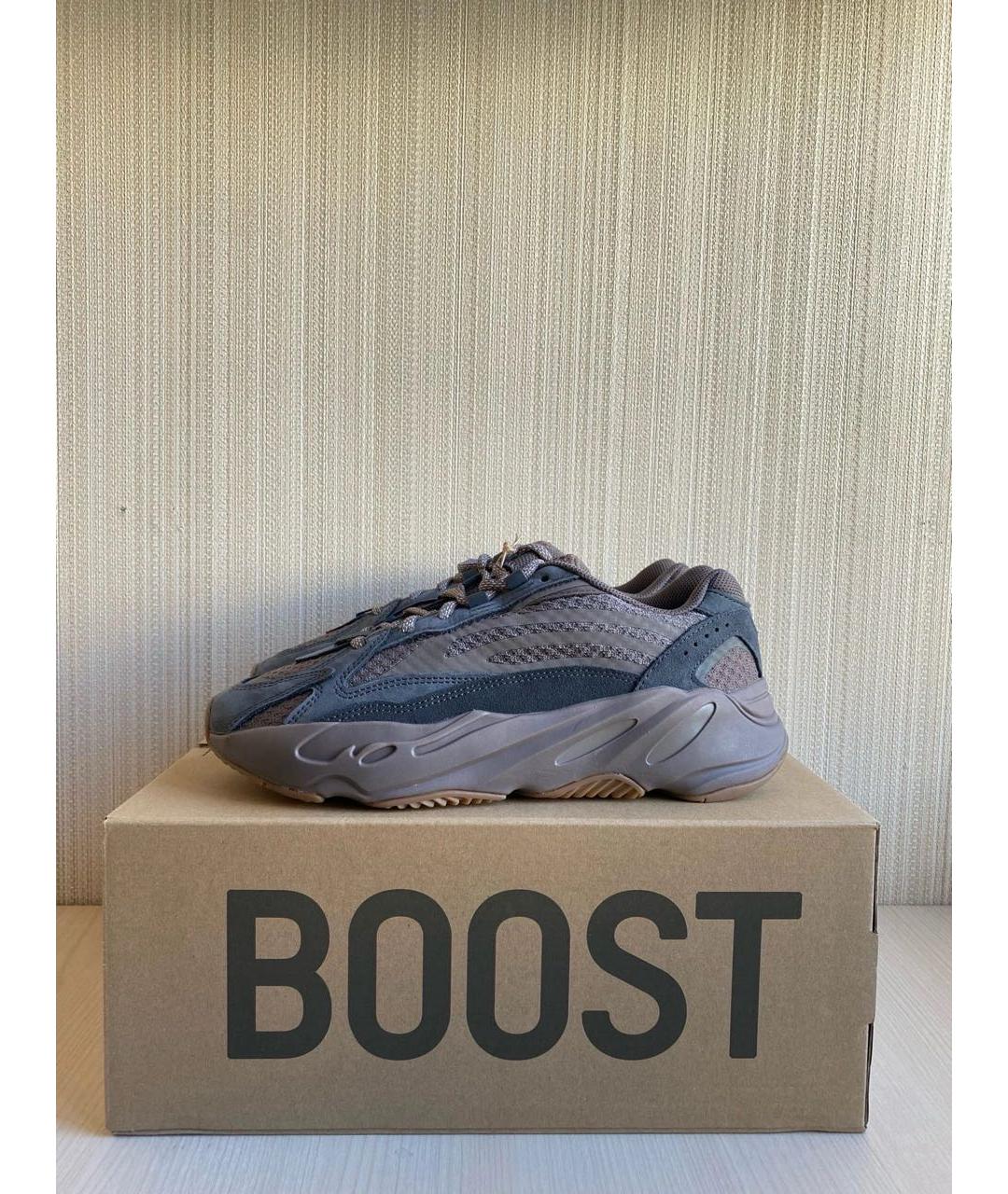 ADIDAS YEEZY Коричневые замшевые низкие кроссовки / кеды, фото 2