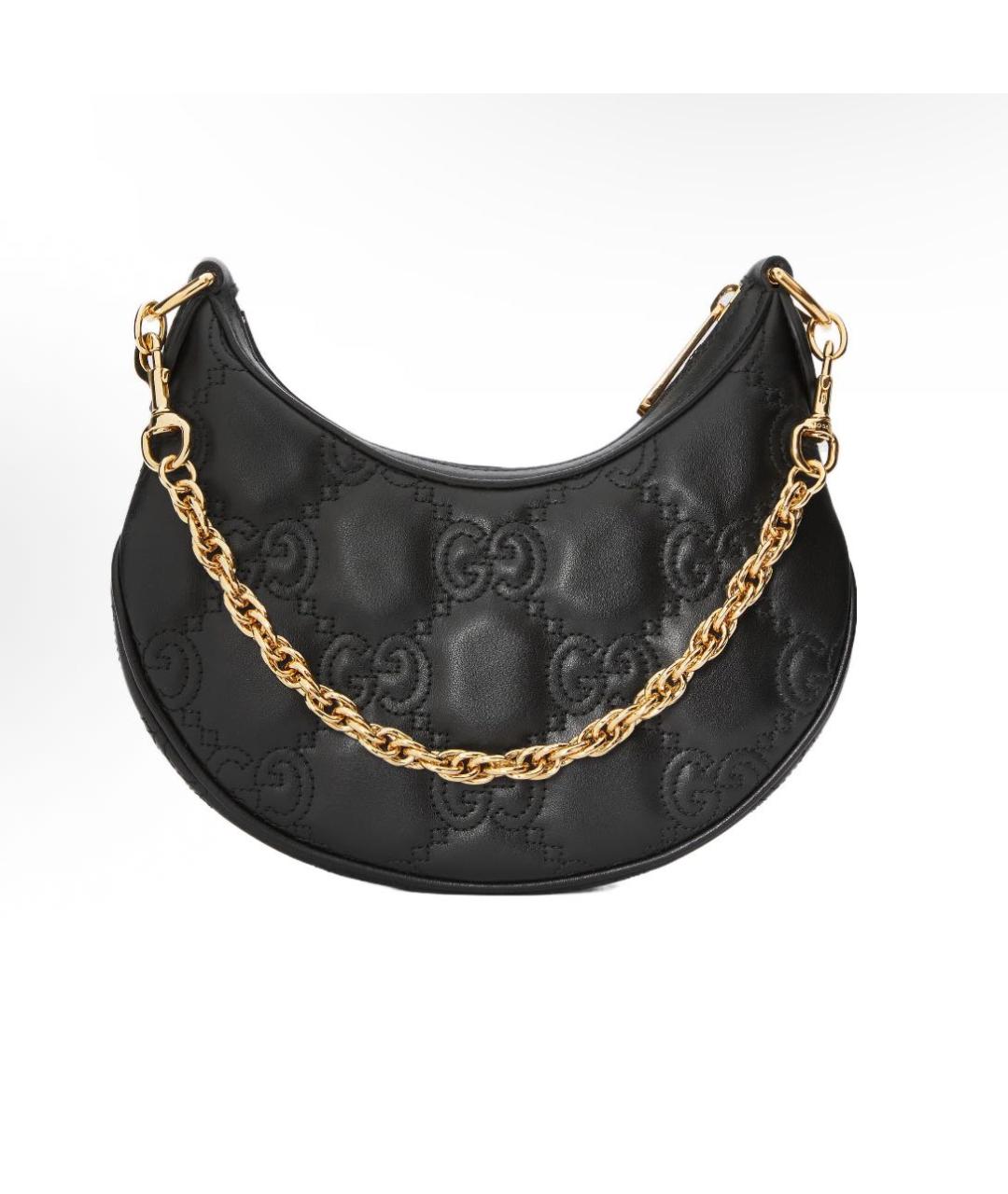 GUCCI Черная кожаная сумка с короткими ручками, фото 3