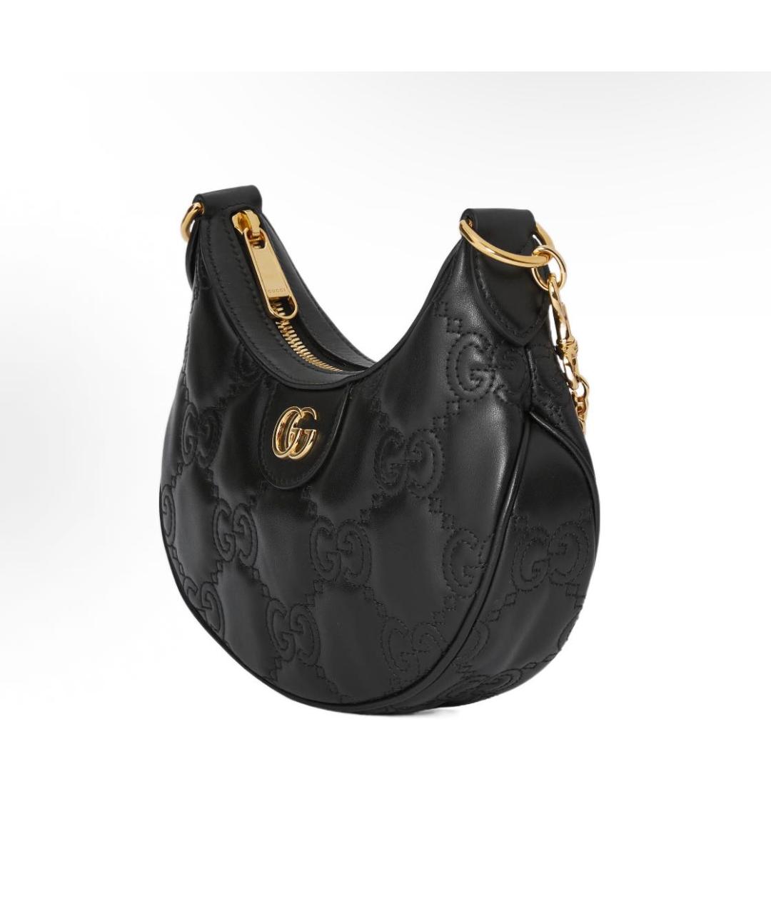 GUCCI Черная кожаная сумка с короткими ручками, фото 2