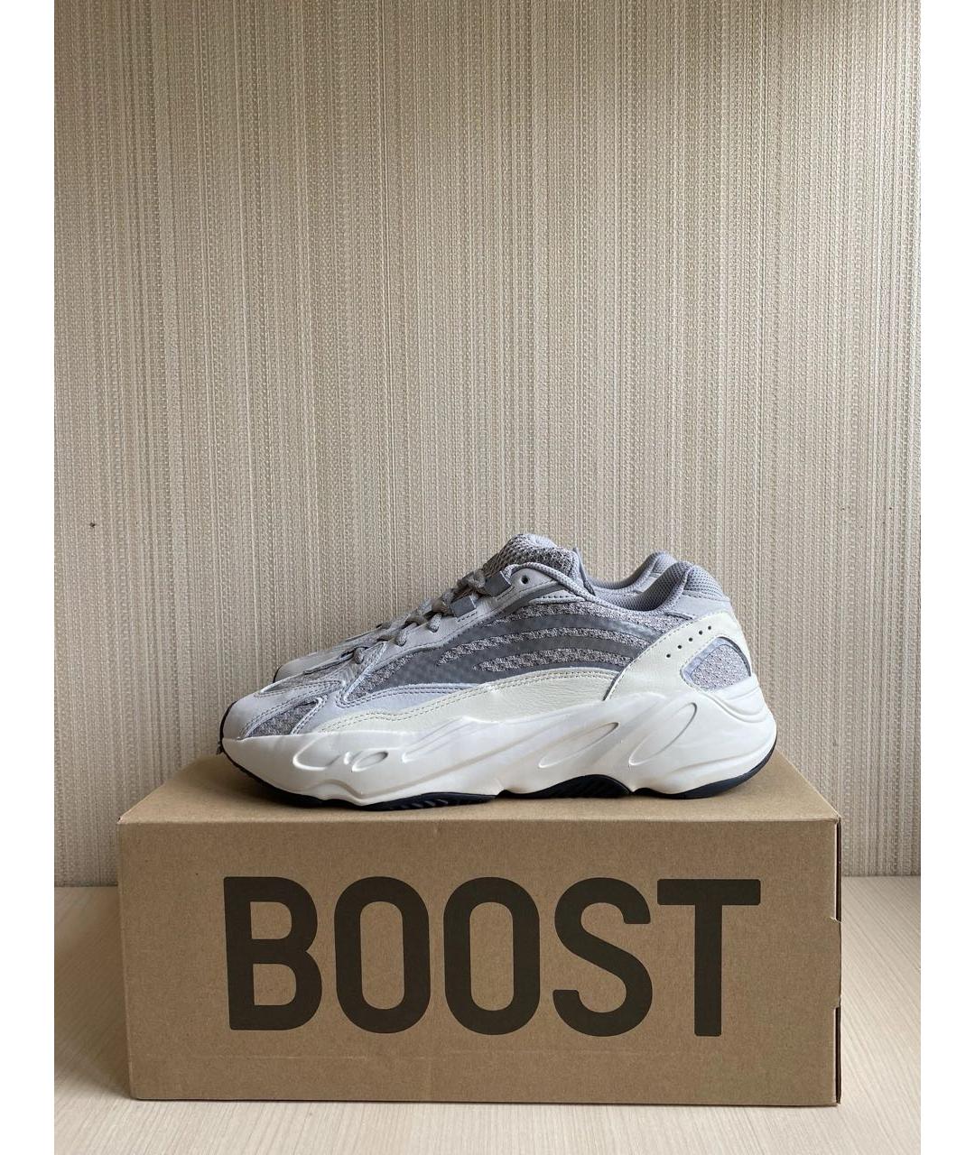 ADIDAS YEEZY Белые замшевые низкие кроссовки / кеды, фото 3