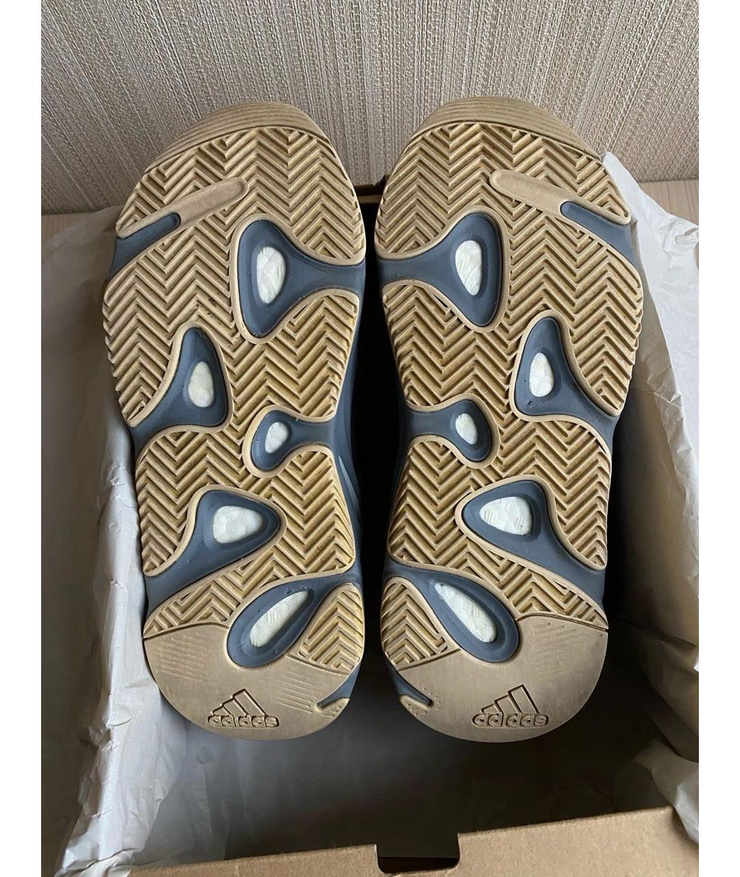 ADIDAS YEEZY Бежевые замшевые низкие кроссовки / кеды, фото 5