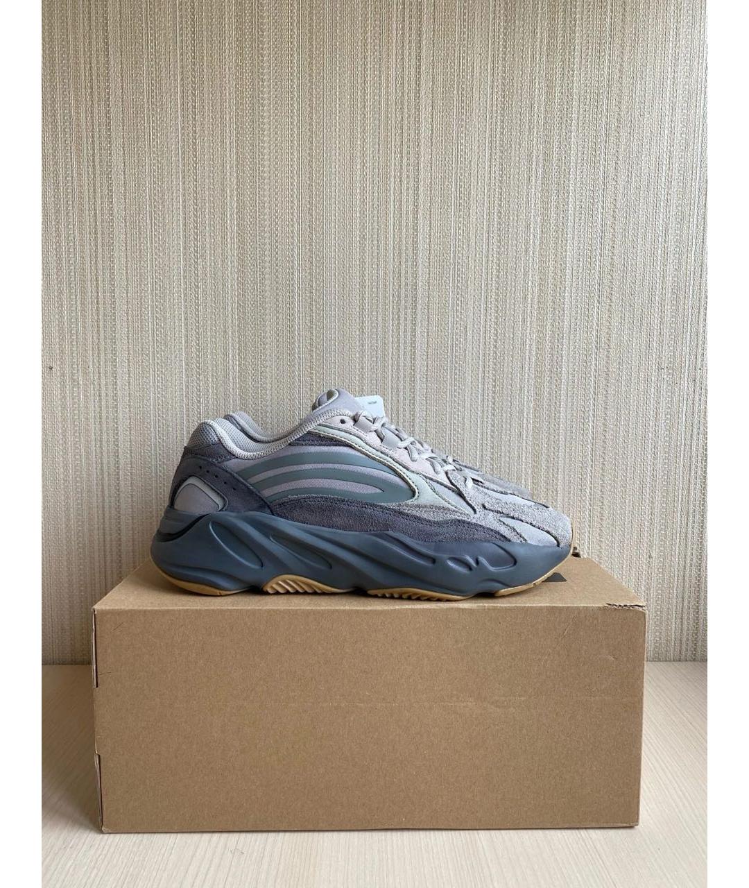 ADIDAS YEEZY Бежевые замшевые низкие кроссовки / кеды, фото 4