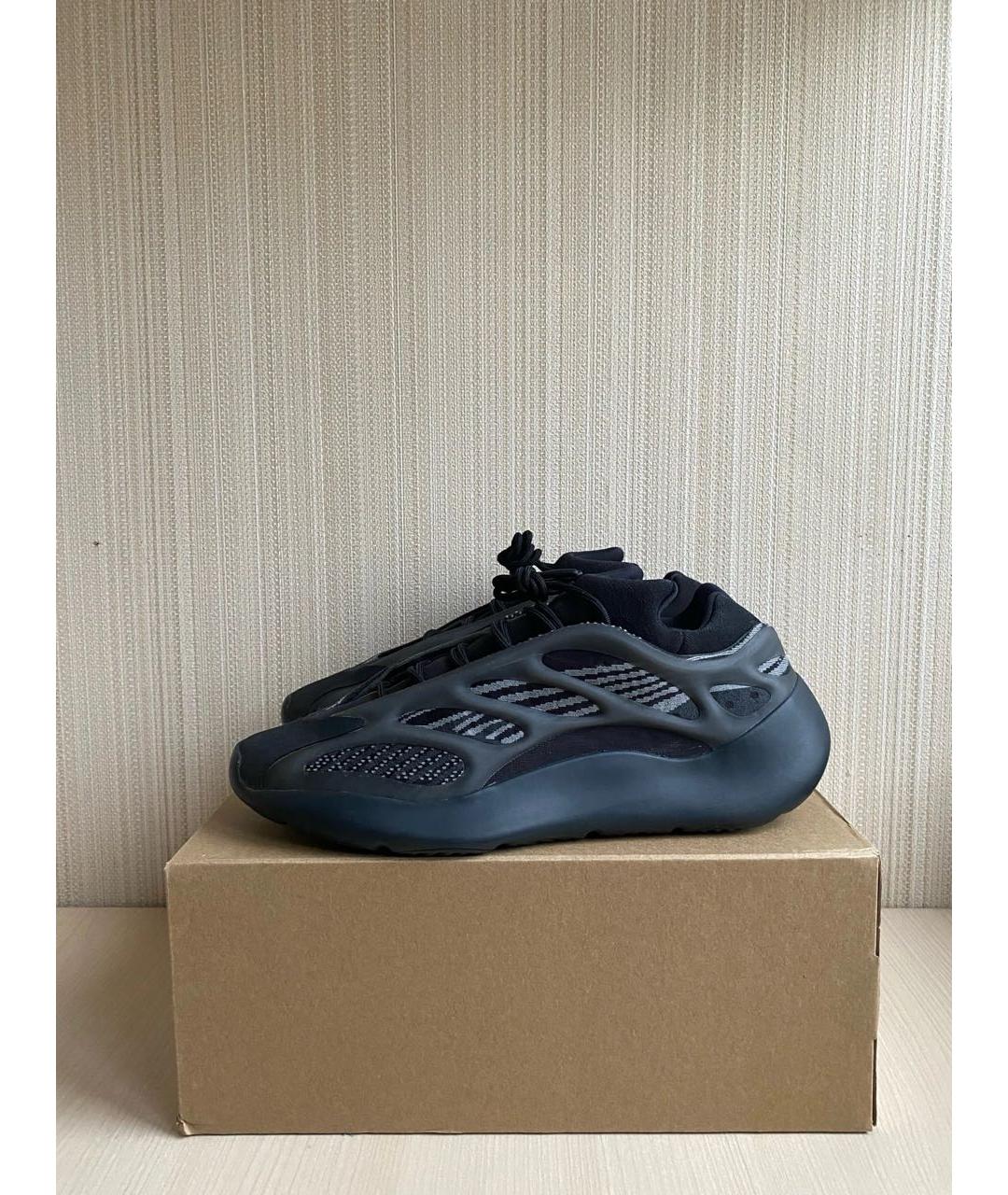 ADIDAS YEEZY Черные текстильные низкие кроссовки / кеды, фото 4