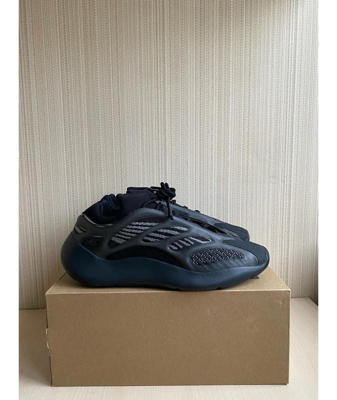 ADIDAS YEEZY Черные текстильные низкие кроссовки / кеды, фото 5