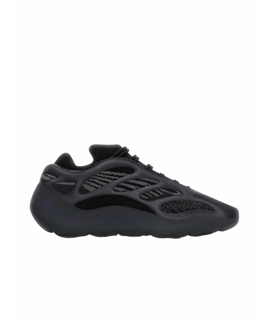 ADIDAS YEEZY Черные текстильные низкие кроссовки / кеды, фото 1