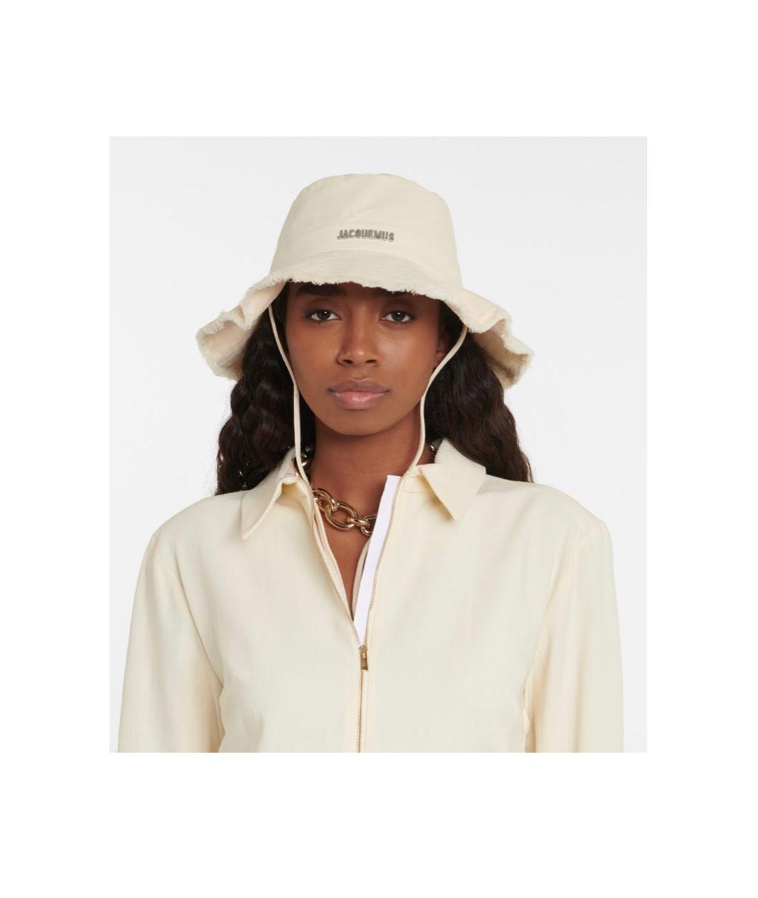 JACQUEMUS Бежевая хлопковая панама, фото 3