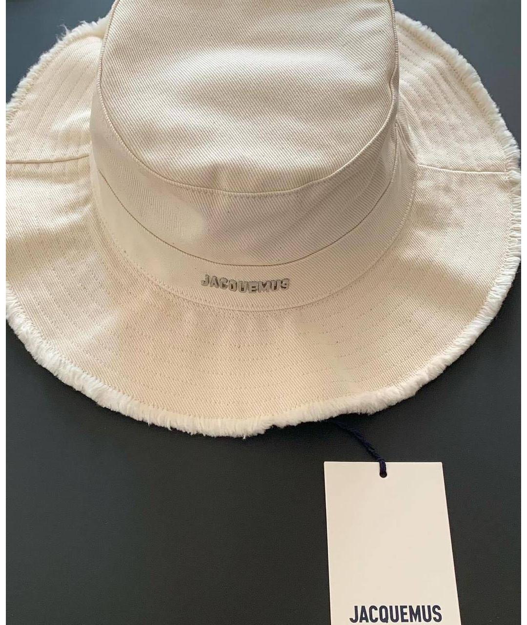 JACQUEMUS Бежевая хлопковая панама, фото 4