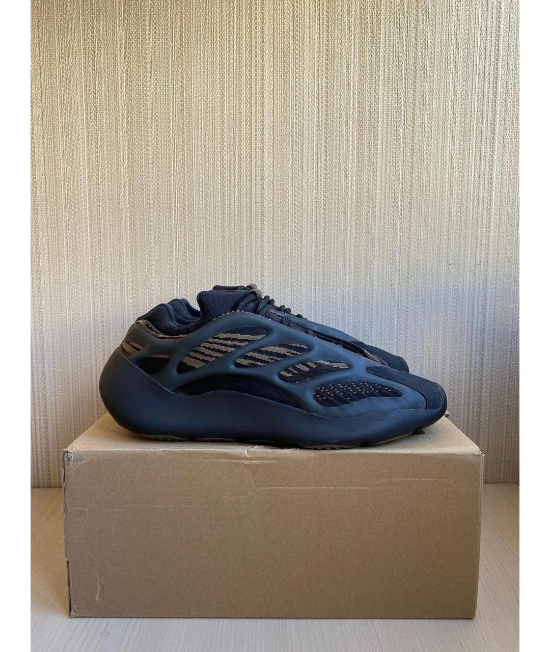 ADIDAS YEEZY Черные текстильные низкие кроссовки / кеды, фото 5