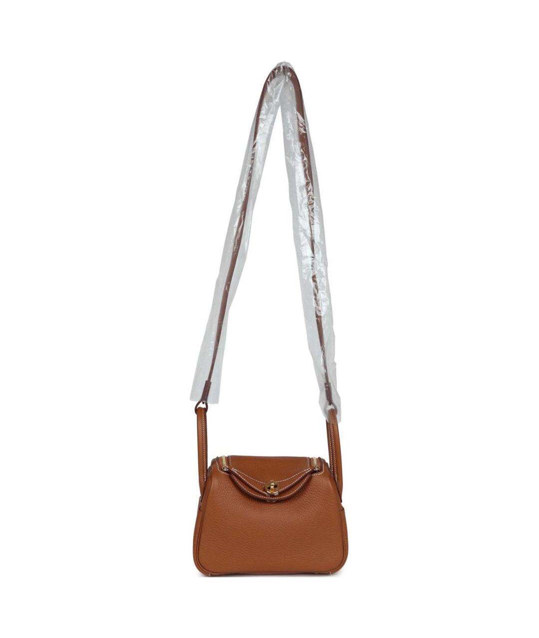 HERMES Коричневая кожаная сумка через плечо, фото 3