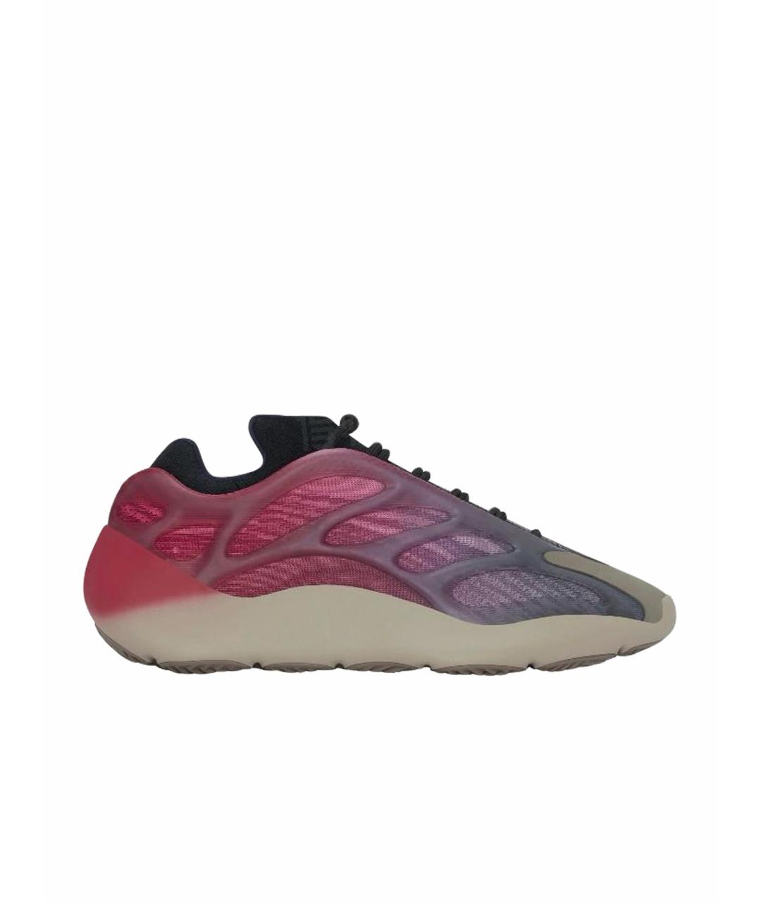 ADIDAS YEEZY Красные текстильные низкие кроссовки / кеды, фото 1