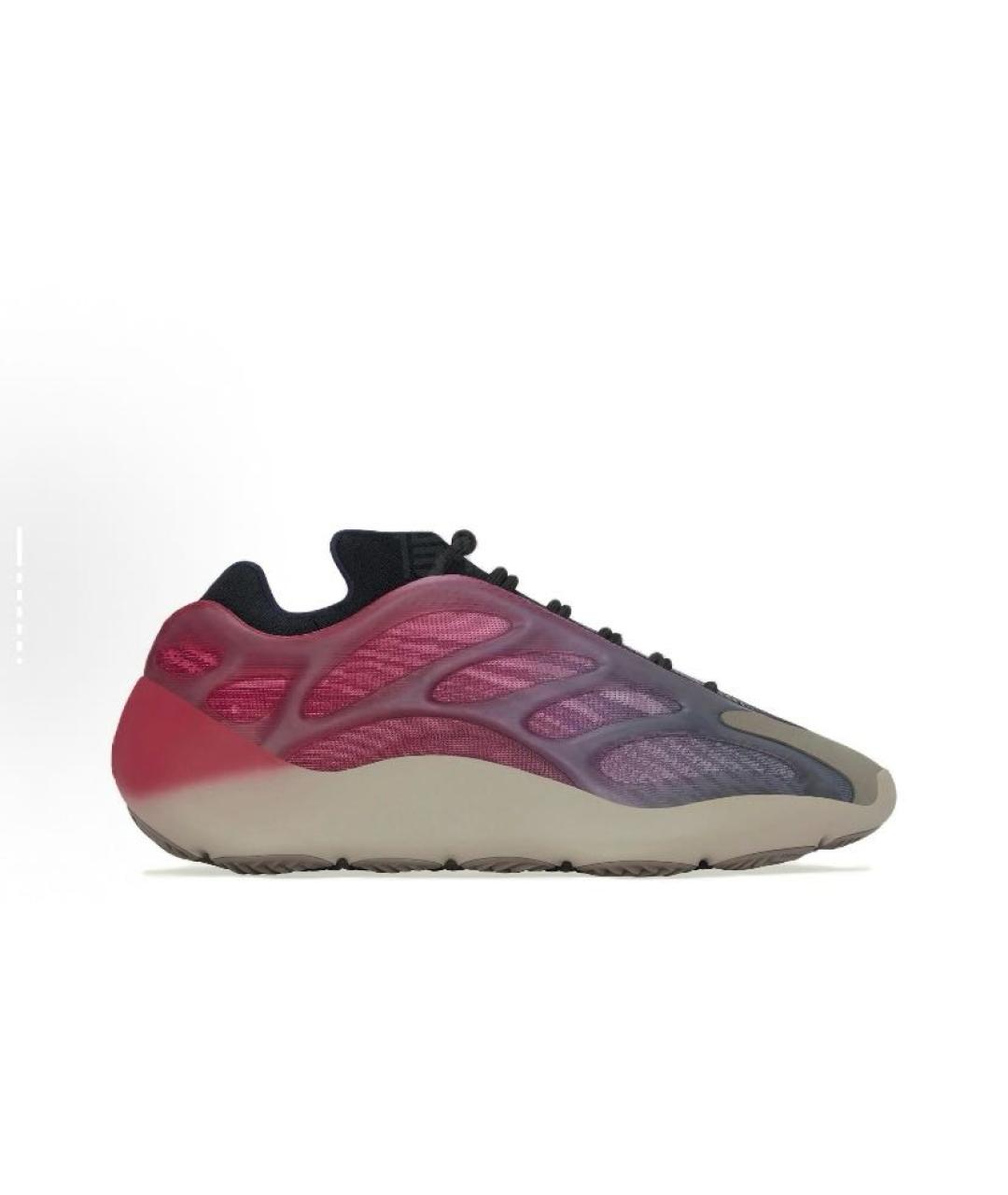 ADIDAS YEEZY Красные текстильные низкие кроссовки / кеды, фото 6
