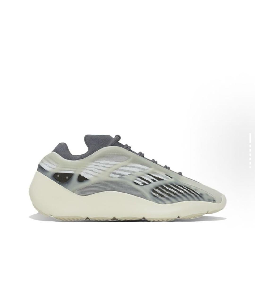 ADIDAS YEEZY Бежевые текстильные низкие кроссовки / кеды, фото 7