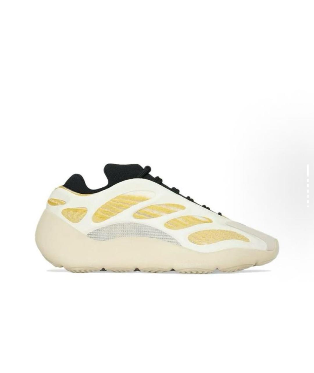 ADIDAS YEEZY Желтые текстильные низкие кроссовки / кеды, фото 6