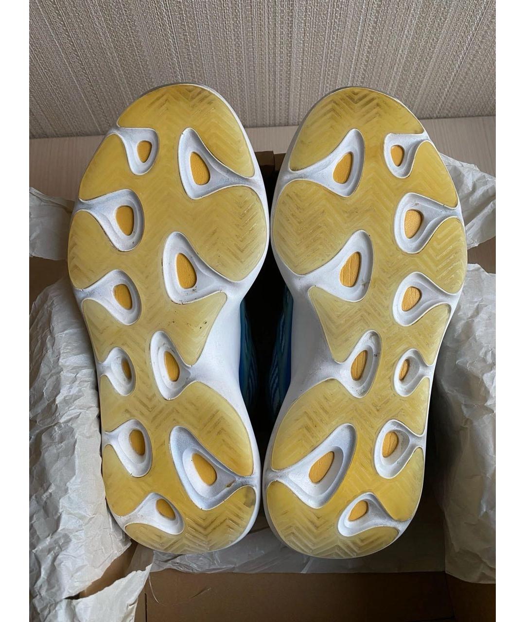 ADIDAS YEEZY Желтые текстильные низкие кроссовки / кеды, фото 5