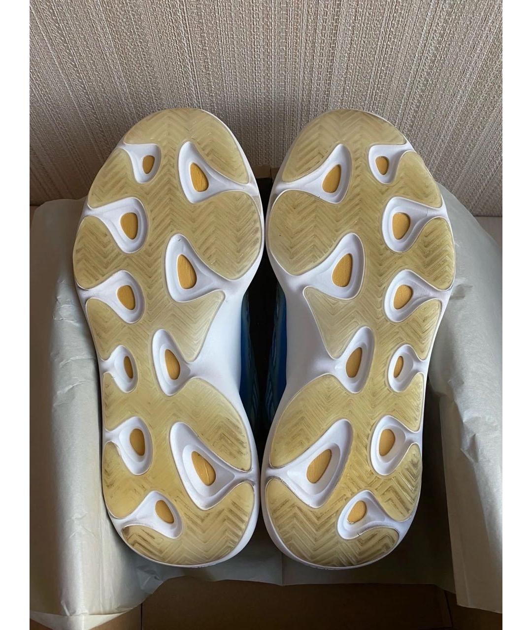 ADIDAS YEEZY Желтые текстильные низкие кроссовки / кеды, фото 4