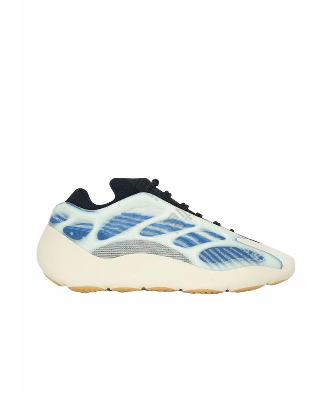 ADIDAS YEEZY Бежевые текстильные низкие кроссовки / кеды, фото 1
