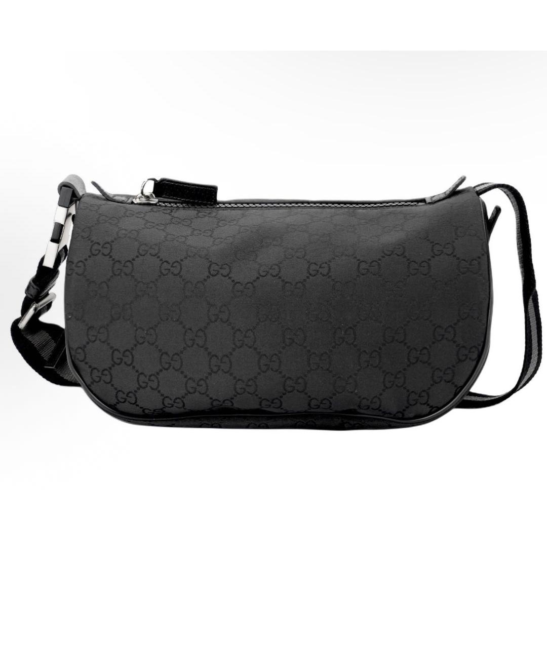 GUCCI Антрацитовая кожаная сумка на плечо, фото 3