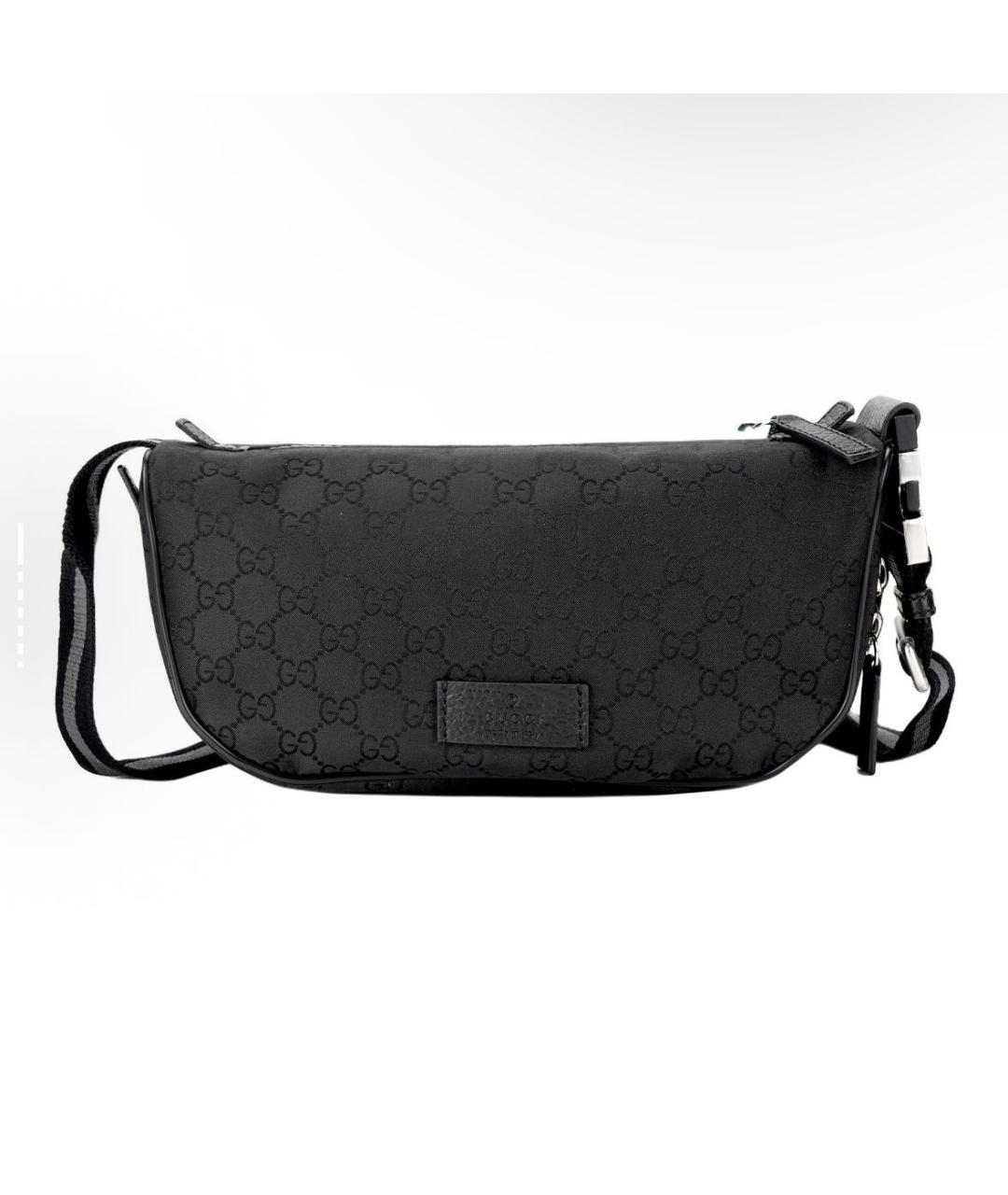 GUCCI Антрацитовая кожаная сумка на плечо, фото 4