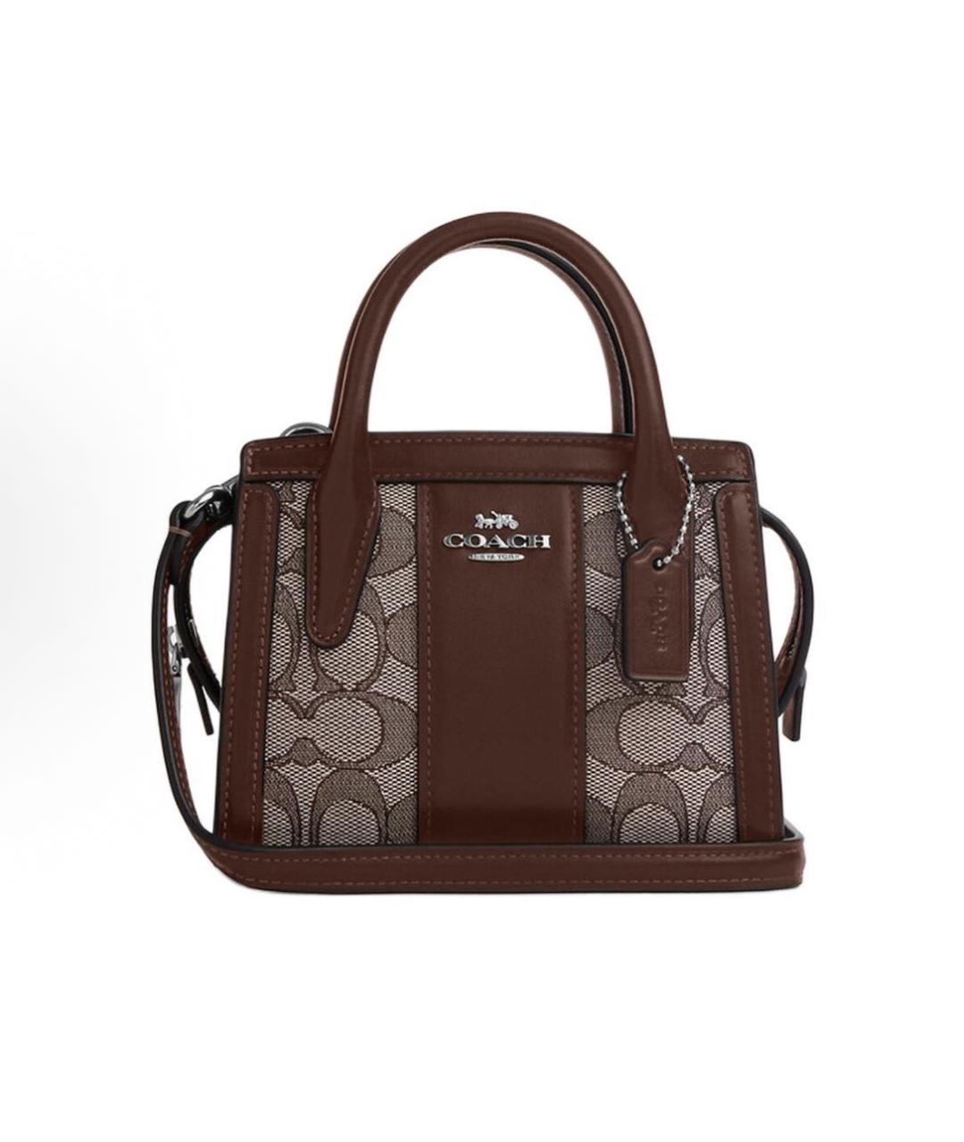 COACH Бордовая тканевая сумка тоут, фото 1
