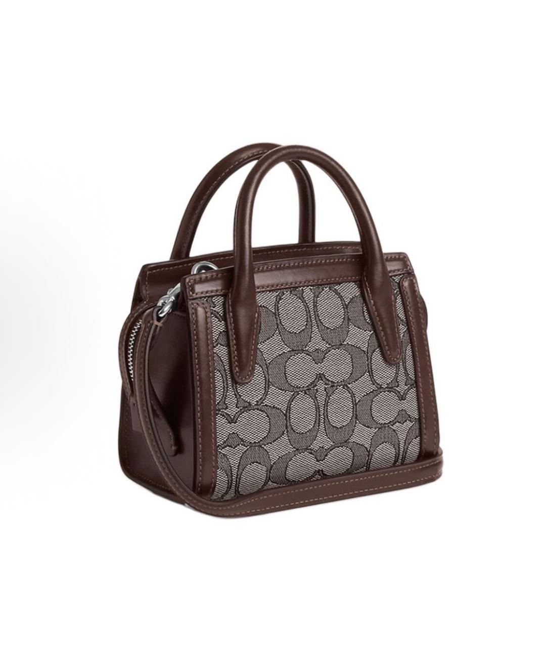 COACH Бордовая тканевая сумка тоут, фото 2