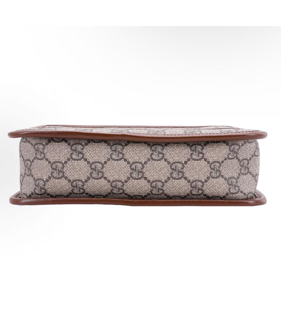 GUCCI Коричневая кожаная сумка на плечо, фото 4