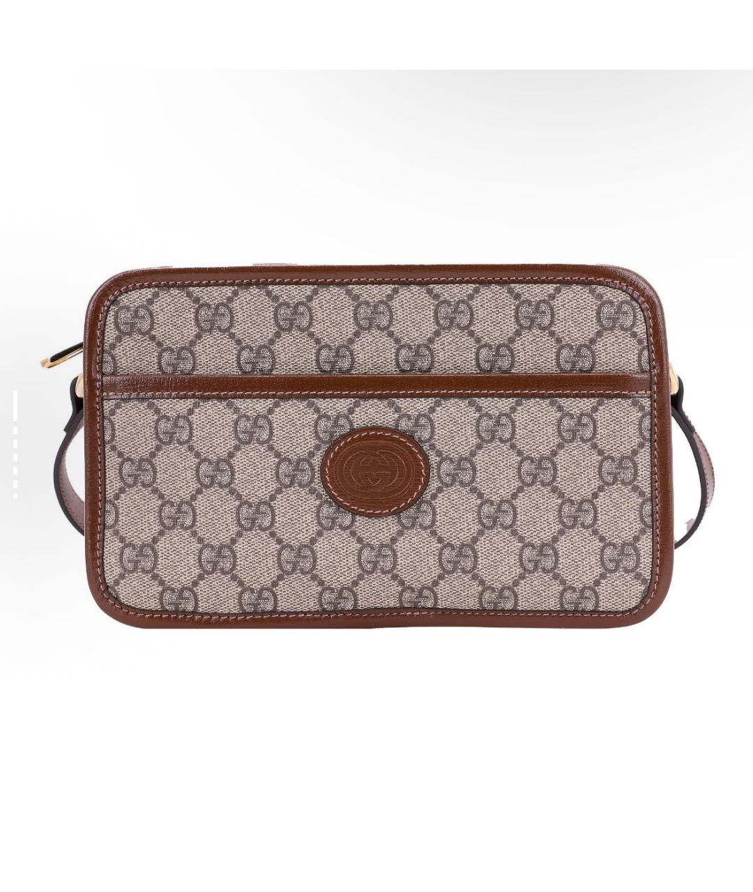 GUCCI Коричневая кожаная сумка на плечо, фото 6